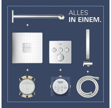 Grohe Duschsystem zur Wandmontage mit Kopfbrause, Handbrause und Thermostat