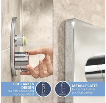 Eingebaute Duscharmatur mit schlankem Design und Metallplatte