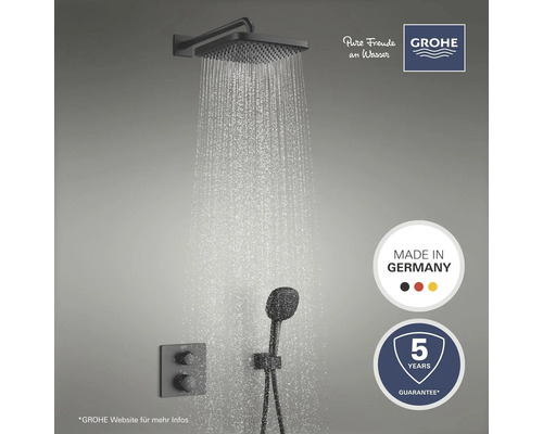 Duschsystem mit Kopfbrause, Handbrause und Thermostatarmatur