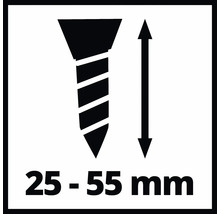 Schraubenlänge von 25 bis 55 Millimeter Symbol