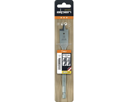 Alpen Holzspiralbohrer 18 mm