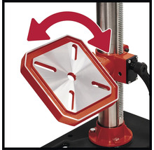 Schwenkbare Werkstückauflage einer Tischbohrmaschine