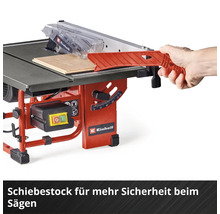 Einhell Tischkreissäge mit Schiebestock in Verwendung