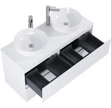 Waschbeckenunterschrank Jungborn DECEM 120x63,5x45,8 cm ohne Waschbecken weiß matt