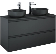 Waschbeckenunterschrank Jungborn DECEM 120x63,5x45,8 cm ohne Waschbecken anthrazit matt