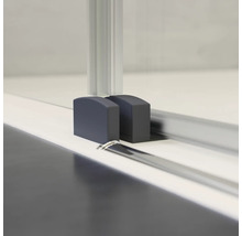 Detailansicht des Gleitelements einer Duschkabine