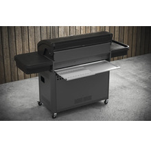 Grill mit Seitenablage und Unterschrank auf Rädern