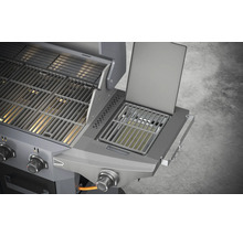 Grill mit Warmhalterost und Seitenbrenner