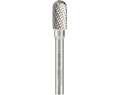 Frässtift aus Metall, Zylinderform, 10 x 65 Millimeter