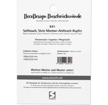 DecoDesign Duschpaneele Stein Marmor Anthrazit Kupfer Informationen