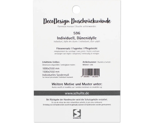 Deco Design Duschpaneel Dünenidylle Informationen