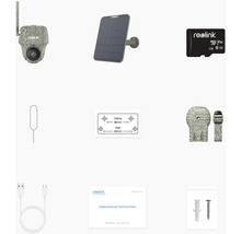 Reolink Wildkamera Zubehör inklusive Solarpanel, Micro SD Karte und Bedienungsanleitung