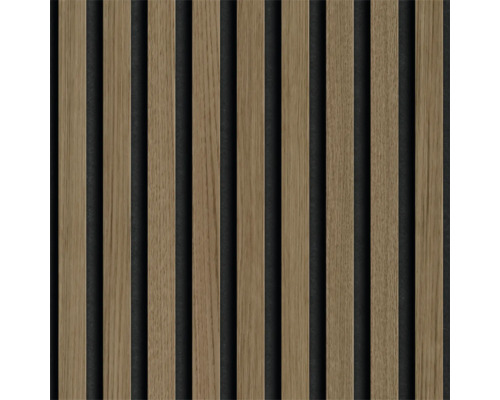 Holzpaneele mit vertikalen Lamellen für die Wandgestaltung