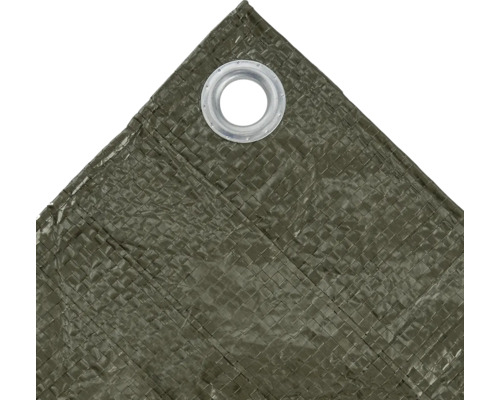 Detail einer Plane mit Öse zur Befestigung