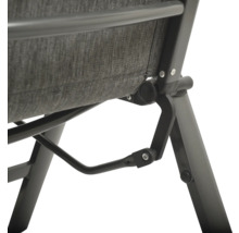 Gartensessel GARDEN PLACE Eve grau Gestell aus robustem Aluminium, Sitzbezug aus robustem Textilgewebe, Klappfunktion für platzsparende Lagerung