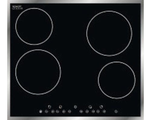 Glaskeramik Kochfeld mit vier Kochzonen