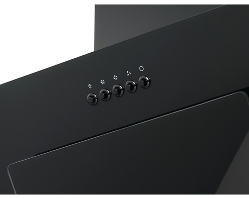 Nahaufnahme der Bedienelemente einer Dunstabzugshaube