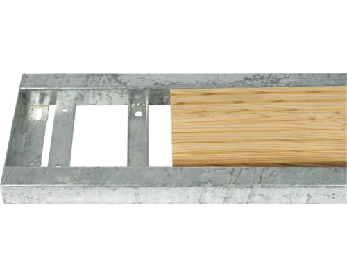 Metall-Pflanzkasten mit Holz