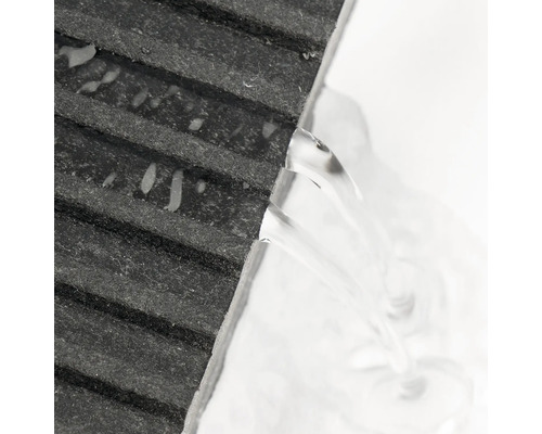 Detailansicht einer Dachplatte aus Kunststoff und Bitumen