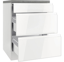 Unterschrank mit drei Schubladen und Arbeitsplatte