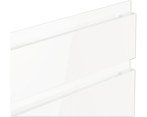 Detailaufnahme von weißen Badmöbelfronten