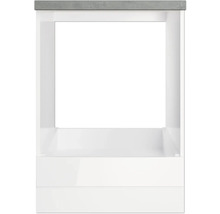 Waschtischunterschrank mit grauer Abdeckung