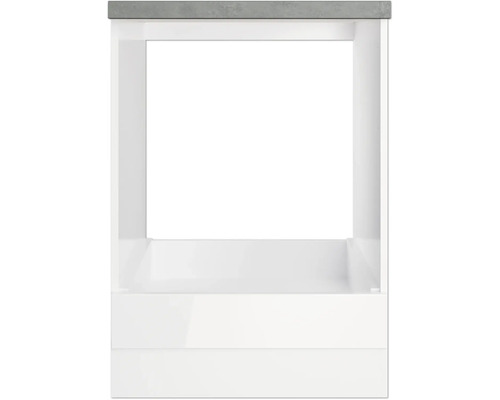 Waschtischunterschrank mit grauer Abdeckung