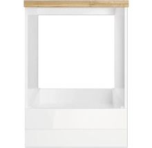 Regal in Weiß mit Holzplatte