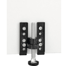 Verstellfuß mit zwei schwarzen Montageplatten