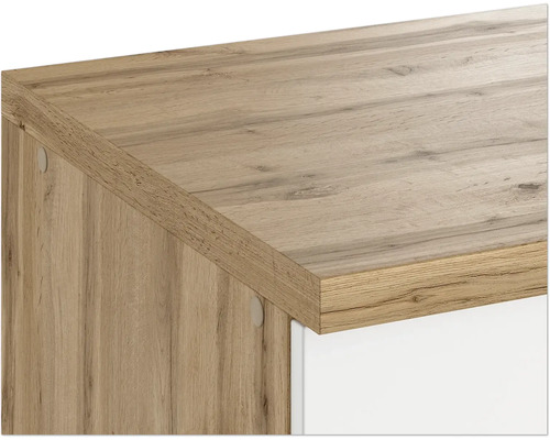 Detailansicht einer Tischplatte mit Holzstruktur