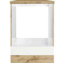 Regal mit Holzrahmen und weißen Regalböden