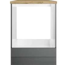 Regal mit Holzplatte und Schubladen