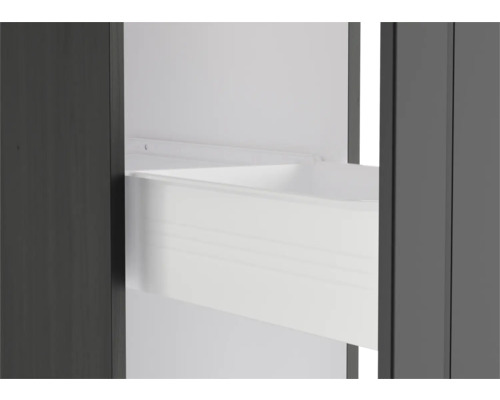 Detailansicht eines Badezimmerschranks mit Schublade