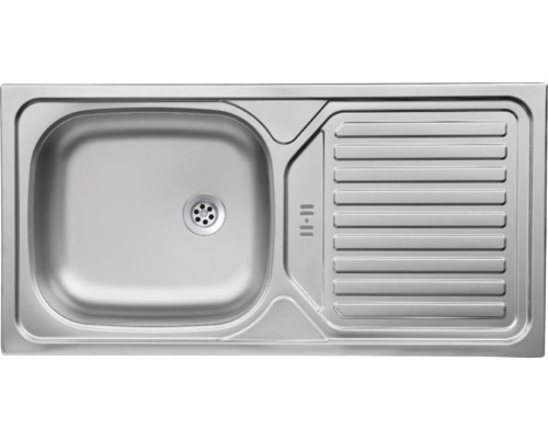 Spüle aus rostfreiem Stahl mit Abtropffläche