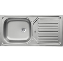 Spülbecken aus Edelstahl mit Abtropffläche