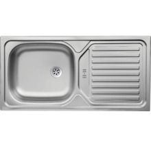 Spülbecken aus Edelstahl mit Abtropffläche