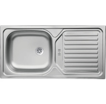 Spüle aus Edelstahl mit Abtropffläche