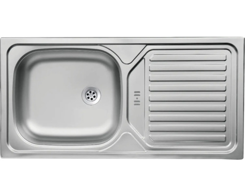 Spüle aus Edelstahl mit Abtropffläche