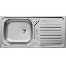 Spüle aus Edelstahl mit Abtropffläche