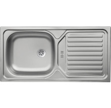 Spüle aus Edelstahl mit Abtropffläche