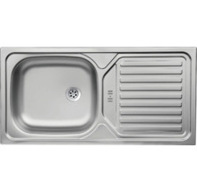 Spüle aus Edelstahl mit Abtropffläche