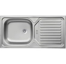 Spüle aus Edelstahl mit Abtropffläche