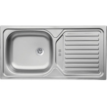 Spülbecken aus Edelstahl mit Abtropffläche