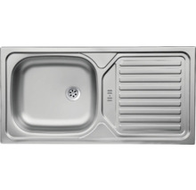 Spülbecken aus Edelstahl mit Abtropffläche