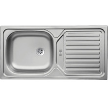 Spüle aus Edelstahl mit Abtropffläche