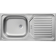 Spüle aus Edelstahl mit Abtropffläche