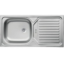 Spüle aus Edelstahl mit Abtropffläche