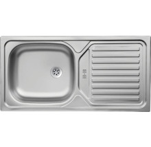 Spüle aus Edelstahl mit Abtropffläche