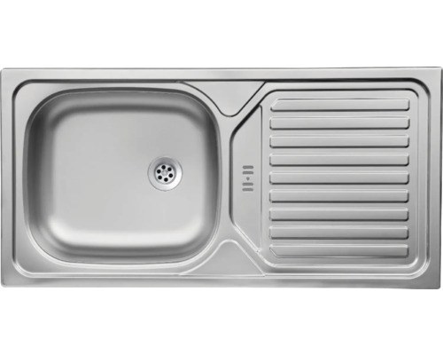 Spüle aus Edelstahl mit Abtropffläche