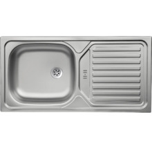 Spüle aus Edelstahl mit Abtropffläche